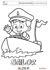 ingilizce boyama sayfaları